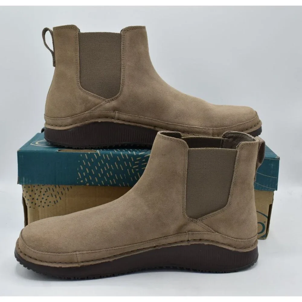 Chaco Mens Size 8 Poania Earth Brown Suede‎ Chelsea Boots Shoes
